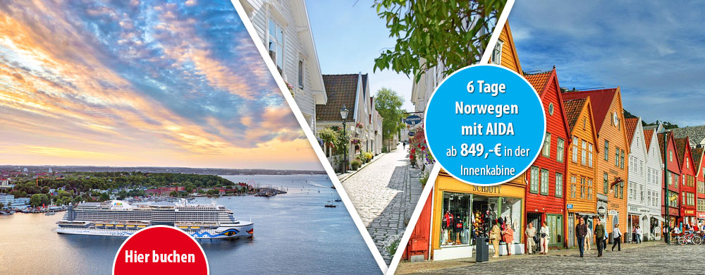 AIDA Norwegen Fjorde 7 Tage / Skandinavien