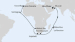 Von Abu Dhabi über Afrika nach Gran Canaria