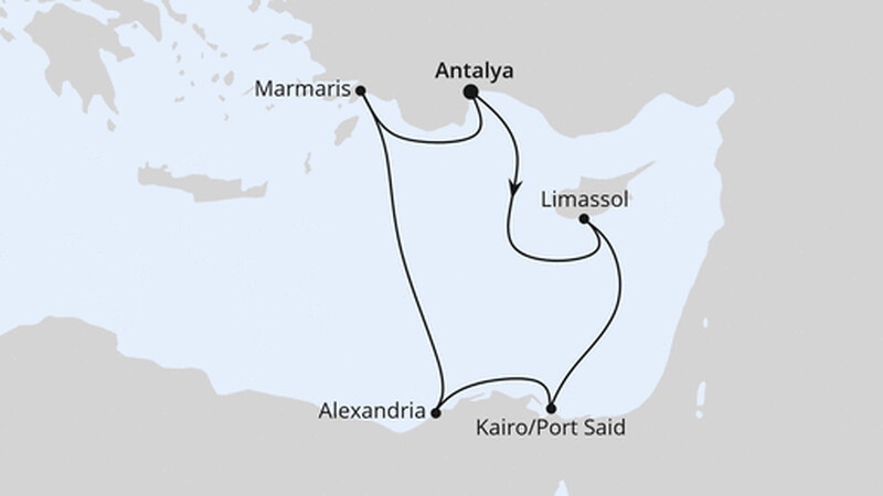 Östliches Mittelmeer mit Ägypten Östliches Mittelmeer mit Ägypten