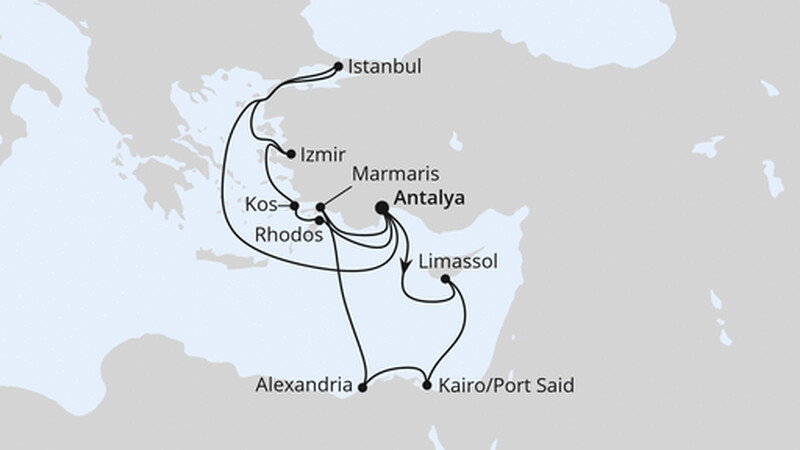 Östliches Mittelmeer mit Ägypten & Istanbul Östliches Mittelmeer mit Ägypten & Istanbul