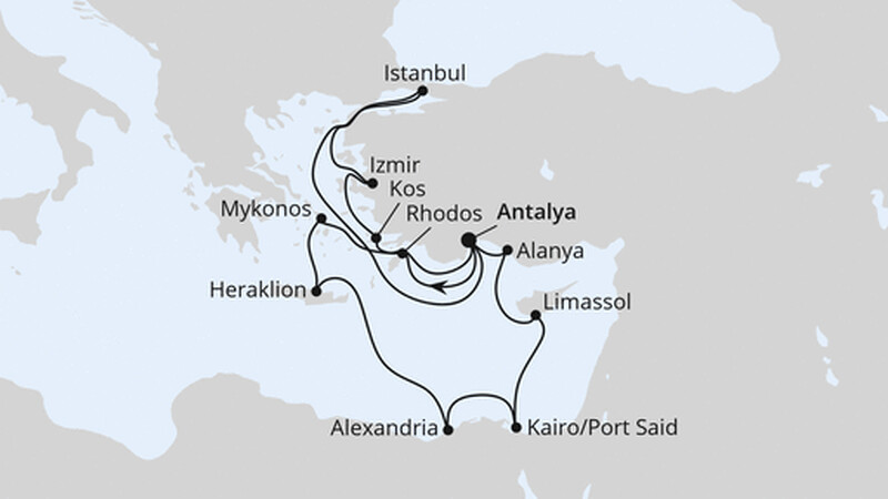 Mittelmeer-Reise zu Ostern mit Ägypten & Türkei Mittelmeer-Reise zu Ostern mit Ägypten & Türkei
