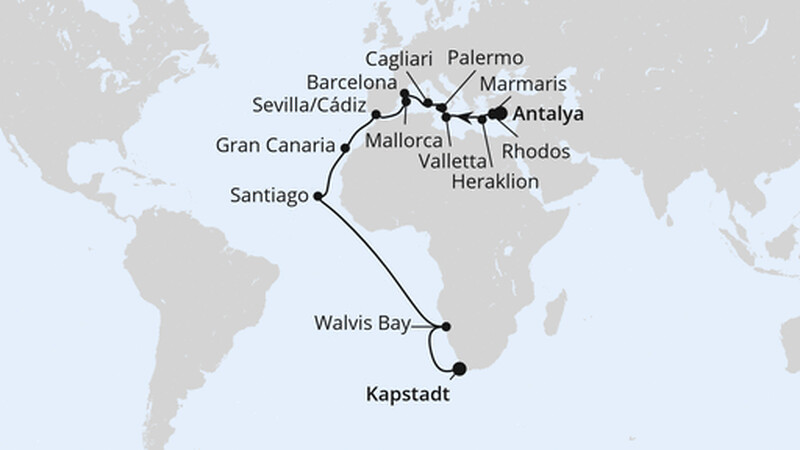 Von Antalya über Namibia nach Kapstadt Von Antalya über Namibia nach Kapstadt