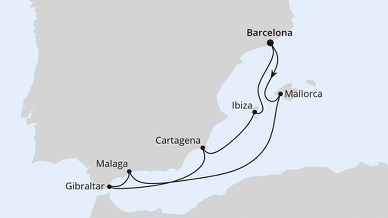 Mediterrane Schätze mit Gibraltar ab Barcelona Mediterrane Schätze mit Gibraltar ab Barcelona
