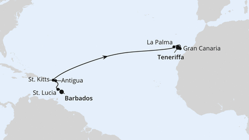 Von Barbados nach Teneriffa Von Barbados nach Teneriffa