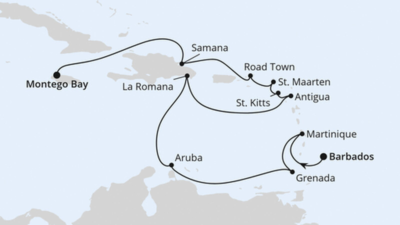 Karibische Inseln ab Barbados Karibische Inseln ab Barbados