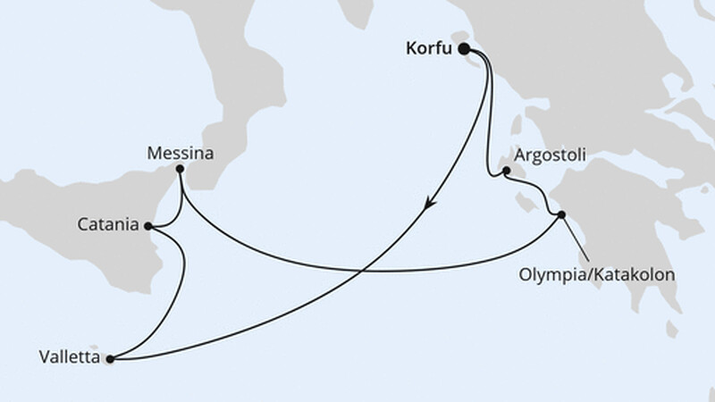 Mittelmeerinseln ab Korfu Mittelmeerinseln ab Korfu