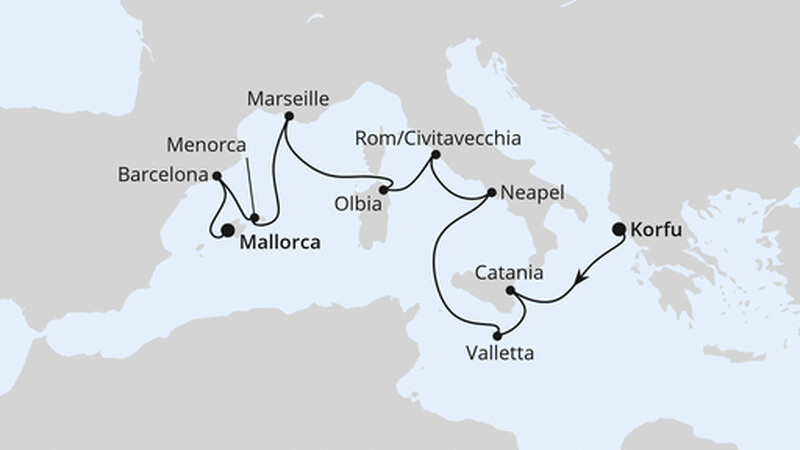 Spanien, Italien & Malta ab Korfu Spanien, Italien & Malta ab Korfu