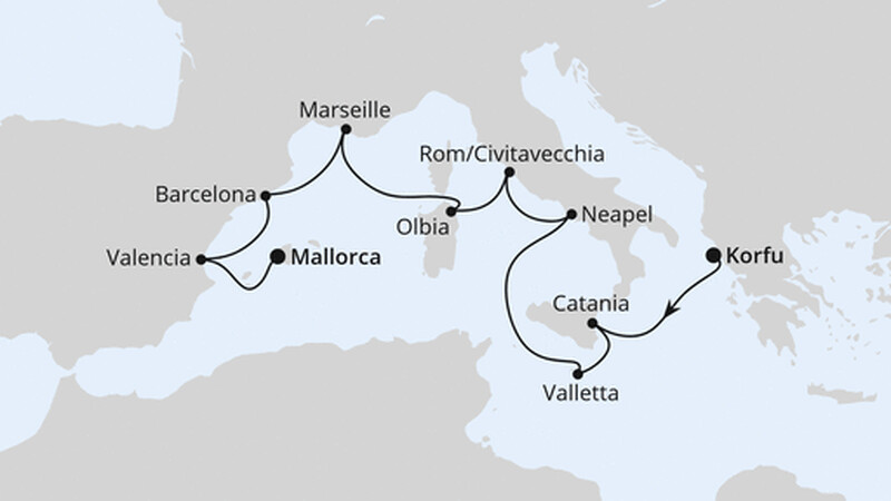 Spanien, Italien & Malta ab Korfu Spanien, Italien & Malta ab Korfu
