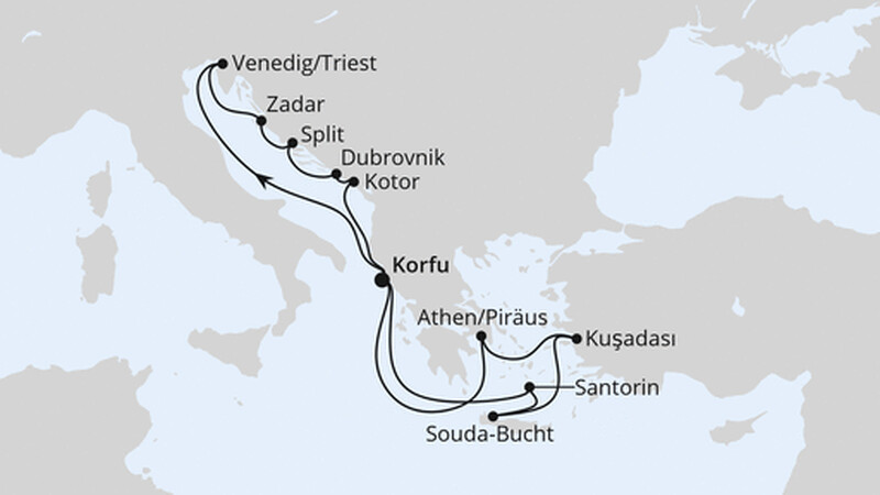 Adria & Griechenland ab Korfu 1 Adria & Griechenland ab Korfu 1