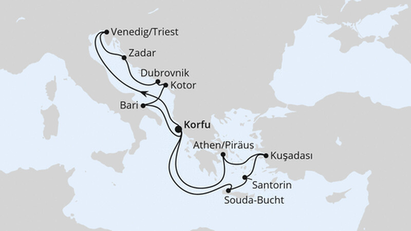 Adria & Griechenland ab Korfu 1 Adria & Griechenland ab Korfu 1