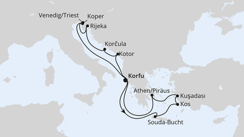 Adria & Griechenland ab Korfu 1 Adria & Griechenland ab Korfu 1