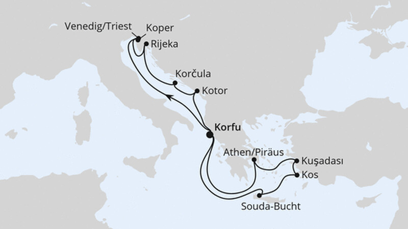 Adria & Griechenland ab Korfu 1 Adria & Griechenland ab Korfu 1
