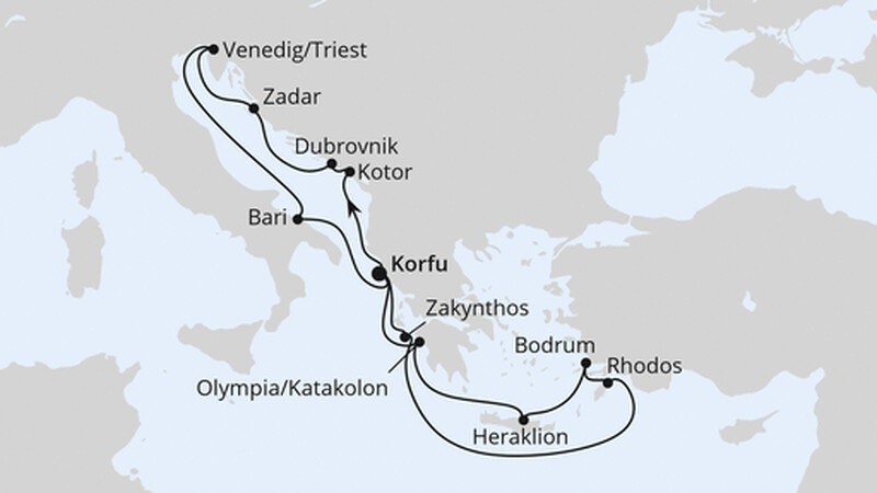 Adria & Griechenland ab Korfu 2 Adria & Griechenland ab Korfu 2