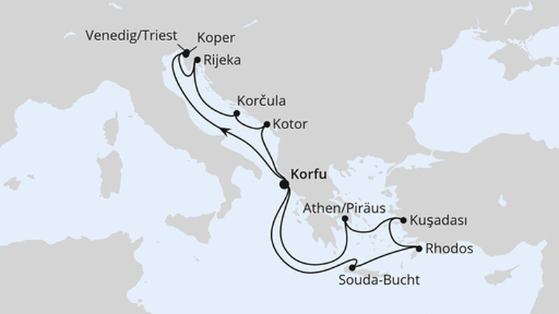Adria & Griechenland ab Korfu 1 Adria & Griechenland ab Korfu 1