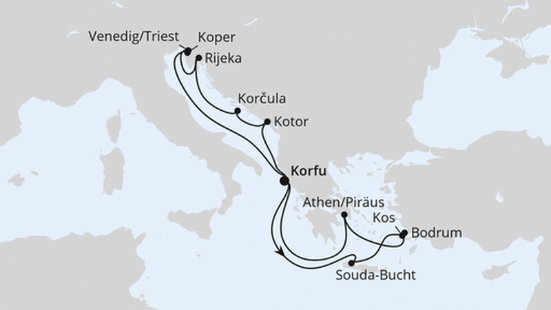 Adria & Griechenland ab Korfu 1 Adria & Griechenland ab Korfu 1