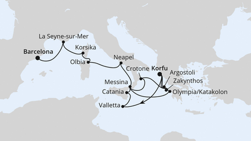Griechenland, Italien & Spanien ab Korfu 2 Griechenland, Italien & Spanien ab Korfu 2
