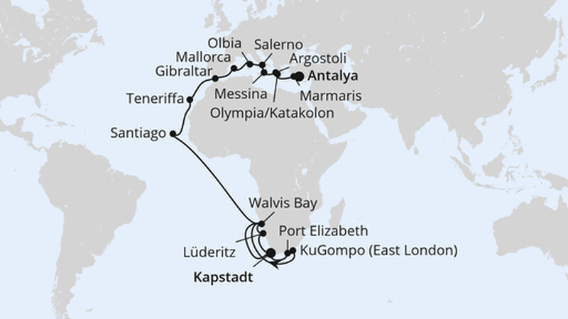 Weltenbummler Südafrika, Namibia & Mittelmeer Weltenbummler Südafrika, Namibia & Mittelmeer