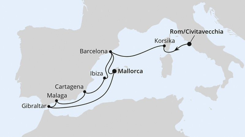 Spanien, Frankreich & Gibraltar ab Civitavecchia Spanien, Frankreich & Gibraltar ab Civitavecchia