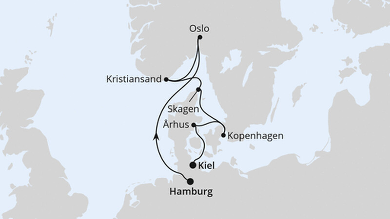 Skandinavische Highlights von Hamburg nach Kiel Skandinavische Highlights von Hamburg nach Kiel