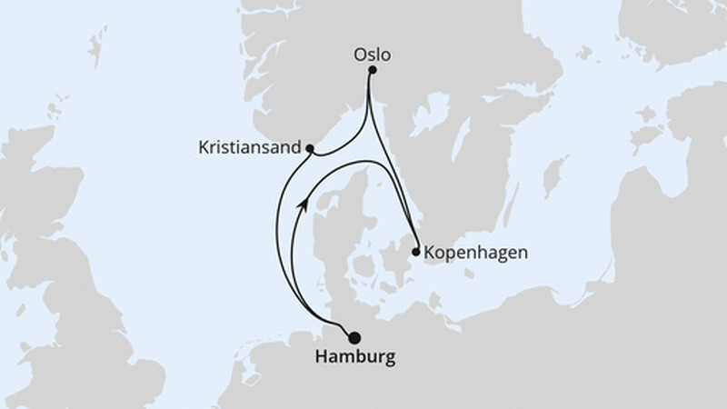 Norwegen & Dänemark ab Hamburg Norwegen & Dänemark ab Hamburg