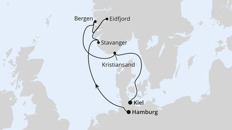 Norwegen von Hamburg nach Kiel Norwegen von Hamburg nach Kiel