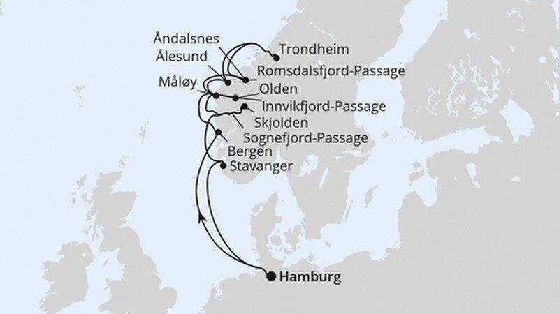 Norwegische Fjordlandschaft ab Hamburg 2 Norwegische Fjordlandschaft ab Hamburg 2