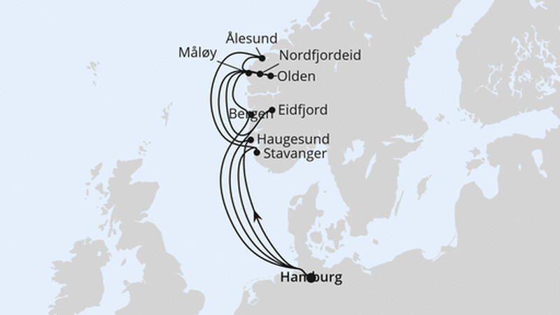 Große Norwegen-Reise ab Hamburg 1 Große Norwegen-Reise ab Hamburg 1