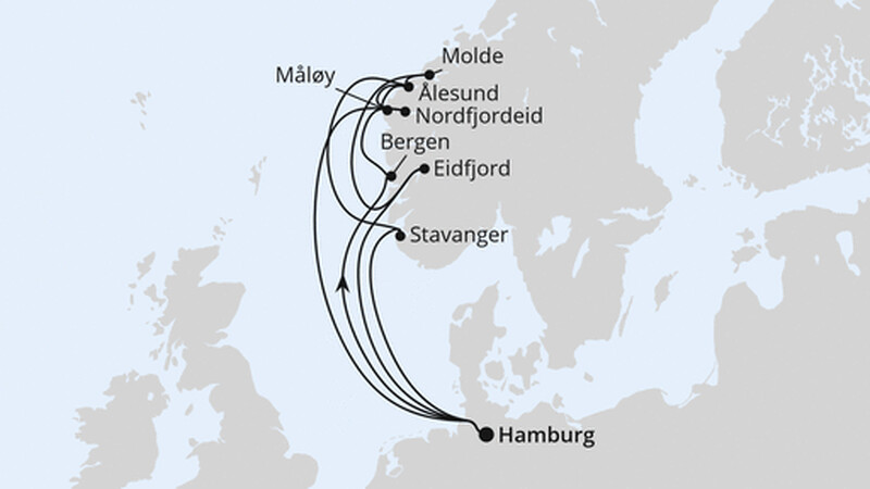 Große Norwegen-Reise ab Hamburg 1 Große Norwegen-Reise ab Hamburg 1