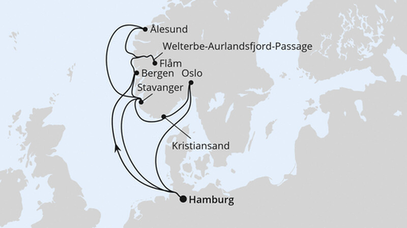 Große Norwegen-Reise ab Hamburg 2 Große Norwegen-Reise ab Hamburg 2