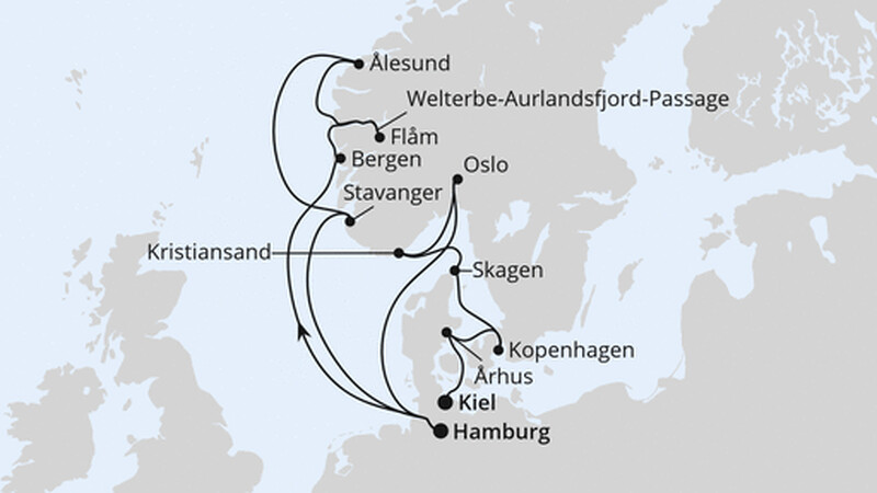 Große Skandinavien-Reise von Hamburg nach Kiel 1 Große Skandinavien-Reise von Hamburg nach Kiel 1