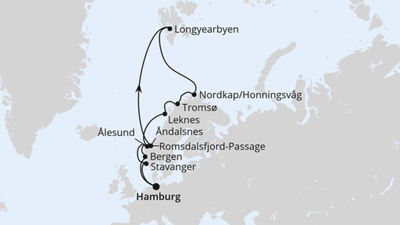Norwegen mit Spitzbergen & Lofoten ab Hamburg Norwegen mit Spitzbergen & Lofoten ab Hamburg