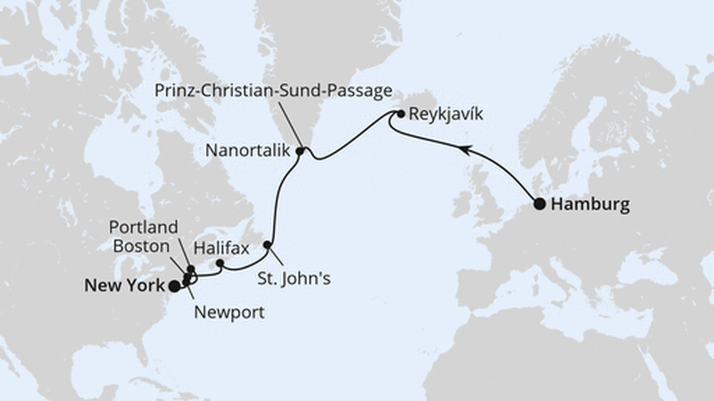 Von Hamburg über Grönland nach New York Von Hamburg über Grönland nach New York