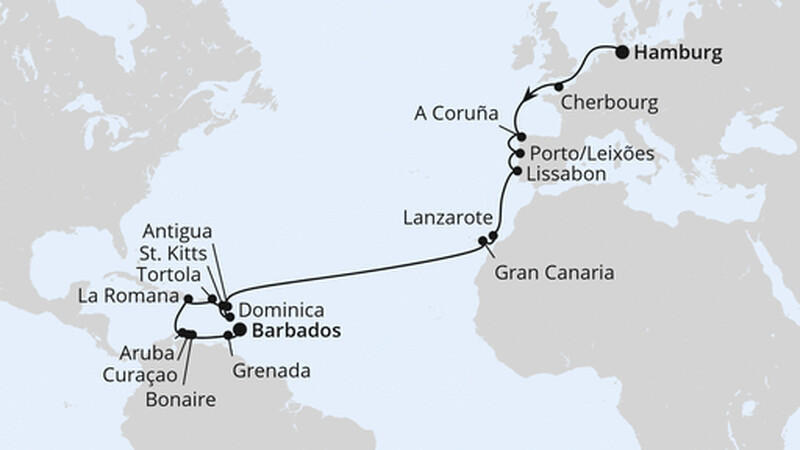 Von Hamburg über die Kanaren nach Barbados Von Hamburg über die Kanaren nach Barbados