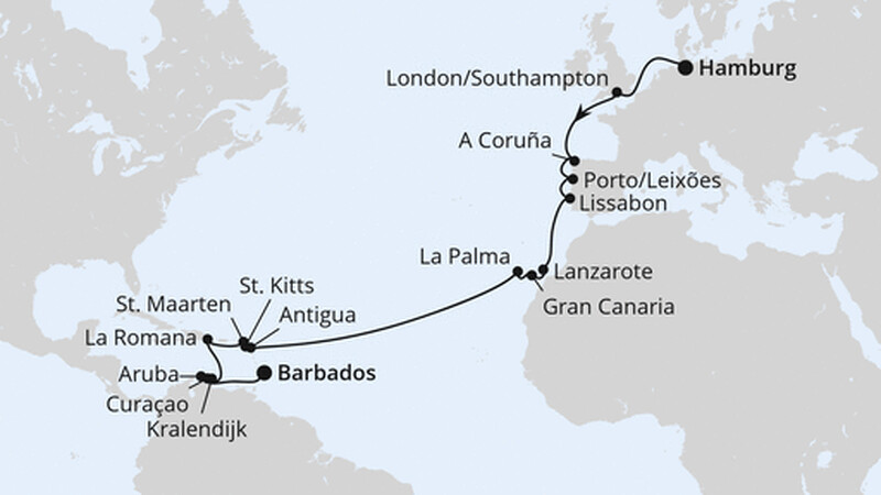 Von Hamburg nach Barbados Von Hamburg nach Barbados