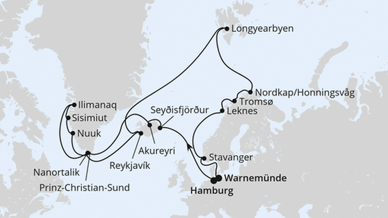 Island, Grönland & Spitzbergen ab Hamburg Island, Grönland & Spitzbergen ab Hamburg