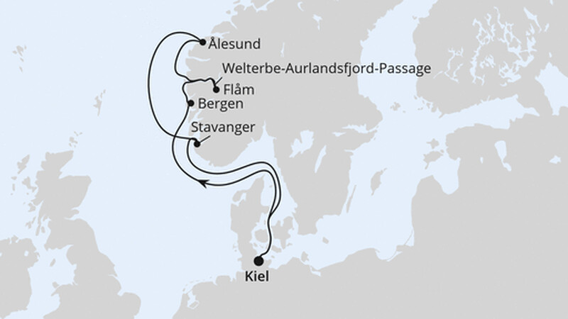 Norwegens Welterbe ab Kiel 1 Norwegens Welterbe ab Kiel 1