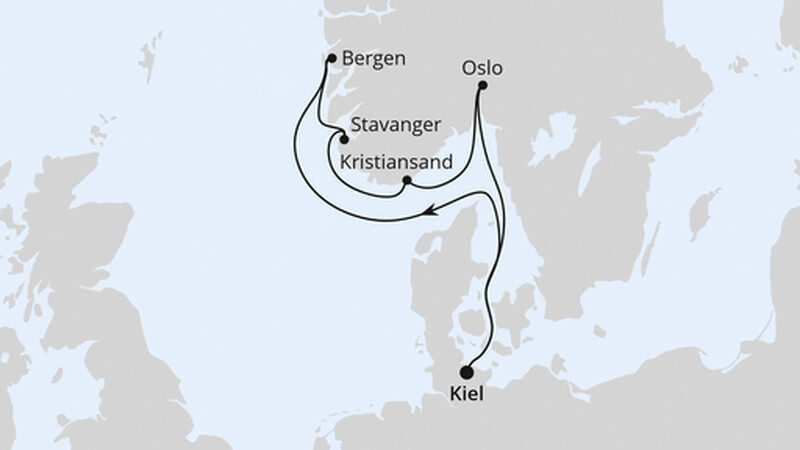 Südnorwegen ab Kiel Südnorwegen ab Kiel