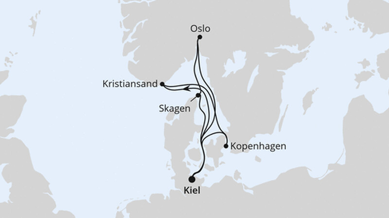 Norwegen & Dänemark ab Kiel 1 Norwegen & Dänemark ab Kiel 1