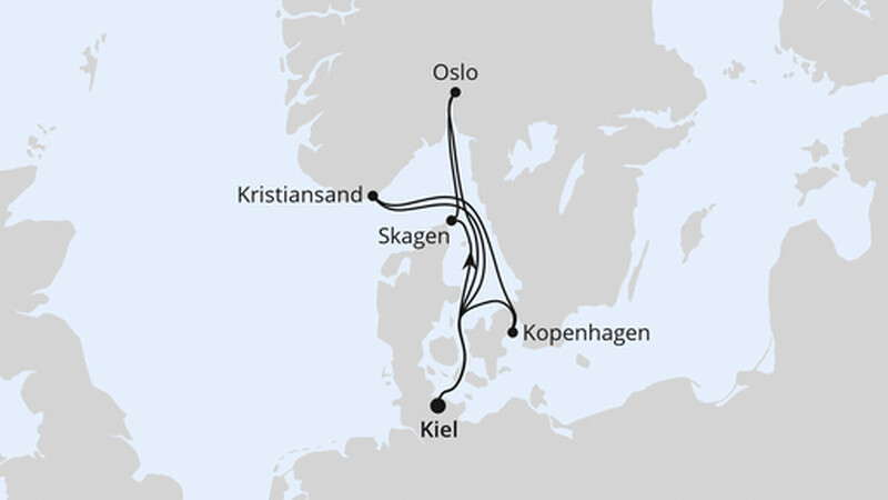 Norwegen & Dänemark ab Kiel 1 Norwegen & Dänemark ab Kiel 1
