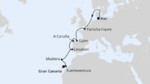 Europas Atlantikküste ab Kiel