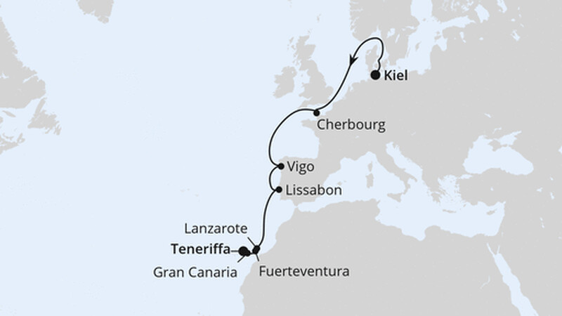 Europas Atlantikküste ab Kiel Europas Atlantikküste ab Kiel
