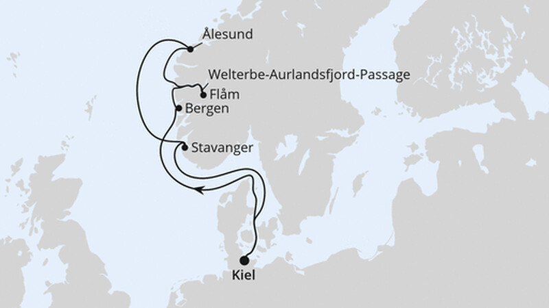 Große Norwegen-Reise ab Kiel Große Norwegen-Reise ab Kiel