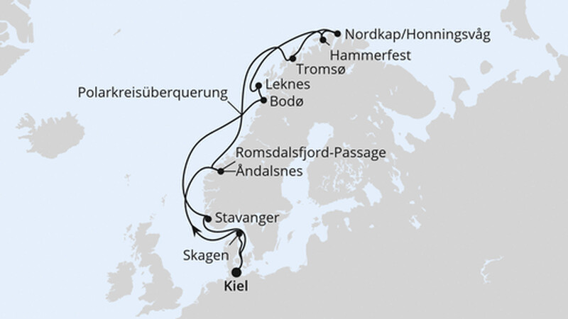 Norwegen mit Lofoten & Nordkap ab Kiel Norwegen mit Lofoten & Nordkap ab Kiel