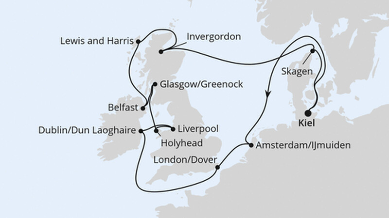 Großbritannien & Irland ab Kiel Großbritannien & Irland ab Kiel