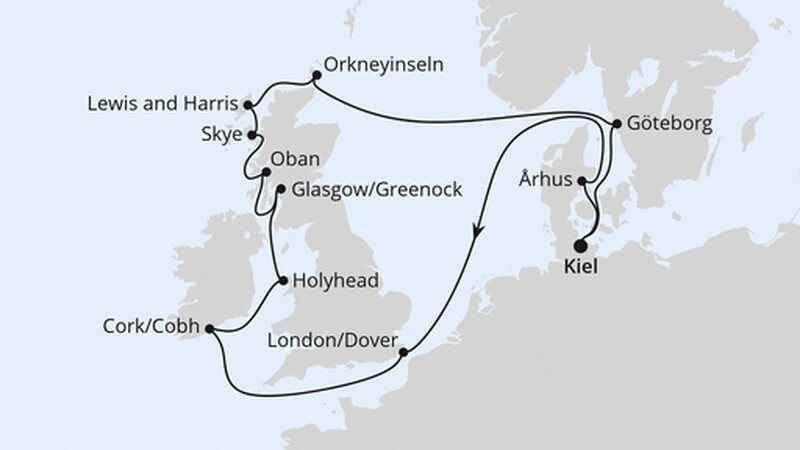 Großbritannien & Irland ab Kiel Großbritannien & Irland ab Kiel