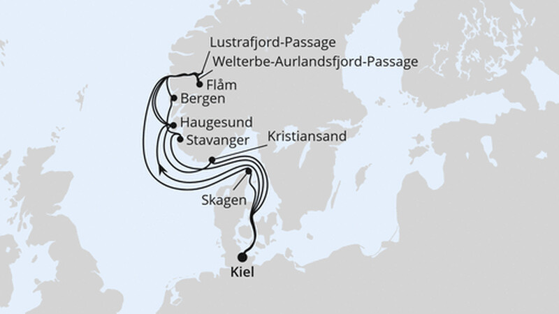 Große Norwegen-Reise ab Kiel Große Norwegen-Reise ab Kiel