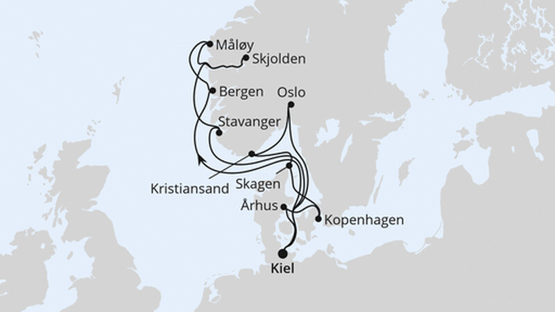 Große Skandinavien-Reise ab Kiel 1 Große Skandinavien-Reise ab Kiel 1