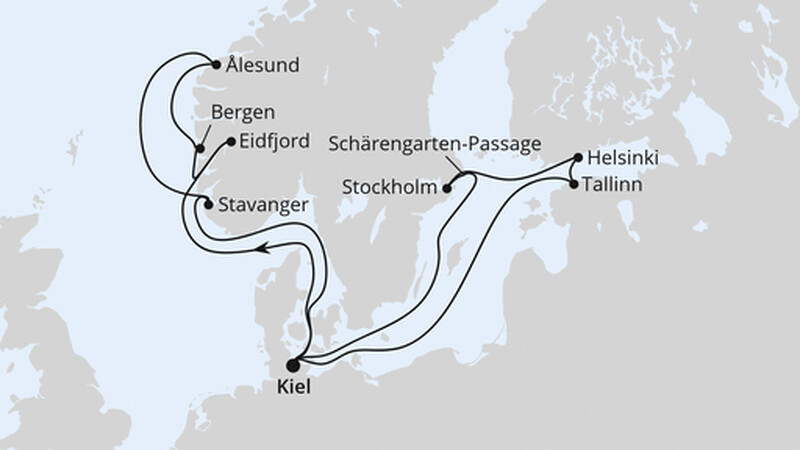 Große Skandinavien-Reise ab Kiel 2 Große Skandinavien-Reise ab Kiel 2