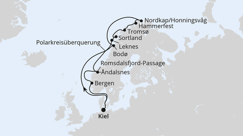 Norwegen mit Lofoten & Nordkap ab Kiel Norwegen mit Lofoten & Nordkap ab Kiel