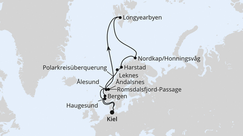 Norwegen mit Spitzbergen & Lofoten ab Kiel Norwegen mit Spitzbergen & Lofoten ab Kiel